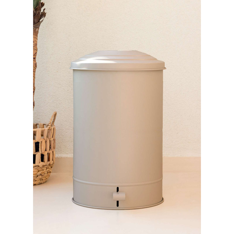 Heavy-Duty Galvanized Storage Bin, Beige, 13.8 x 12.6 x 20.5 Inches | 100% Galvanized Steel, Rust-Resistant | Ideal for Organizing Tools, Garden Supplies, and More | Durable & Versatile for Indoor/Outdoor Use