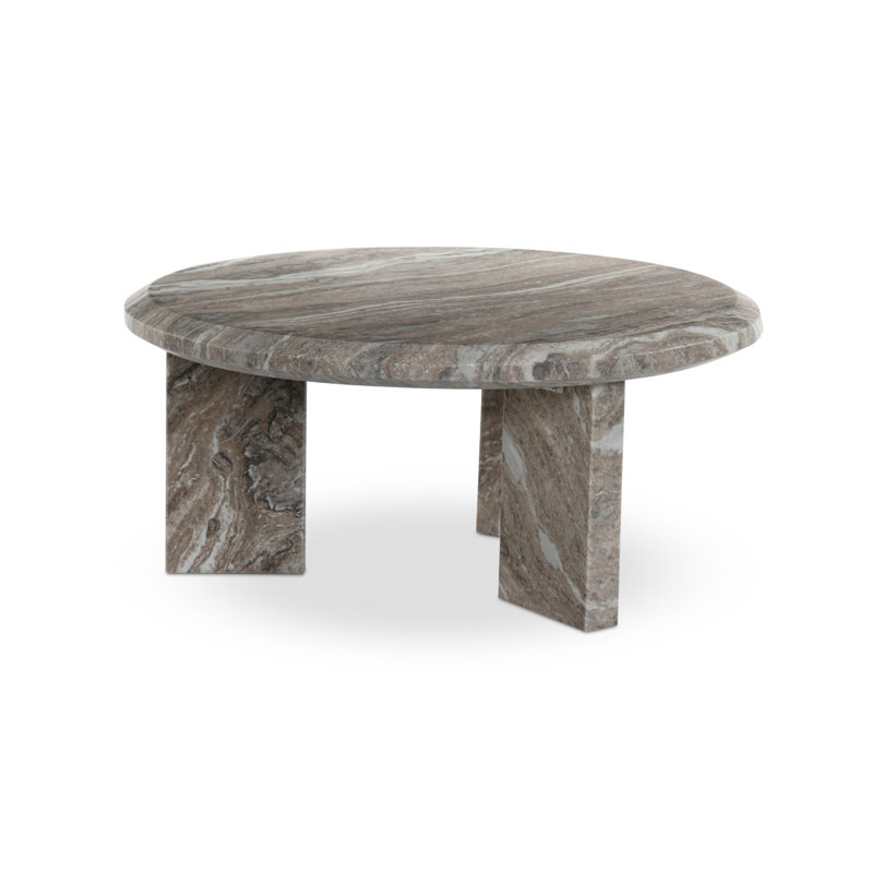 Dakota Nesting Coffee Table- Small-Dark Taupe Marble Solid