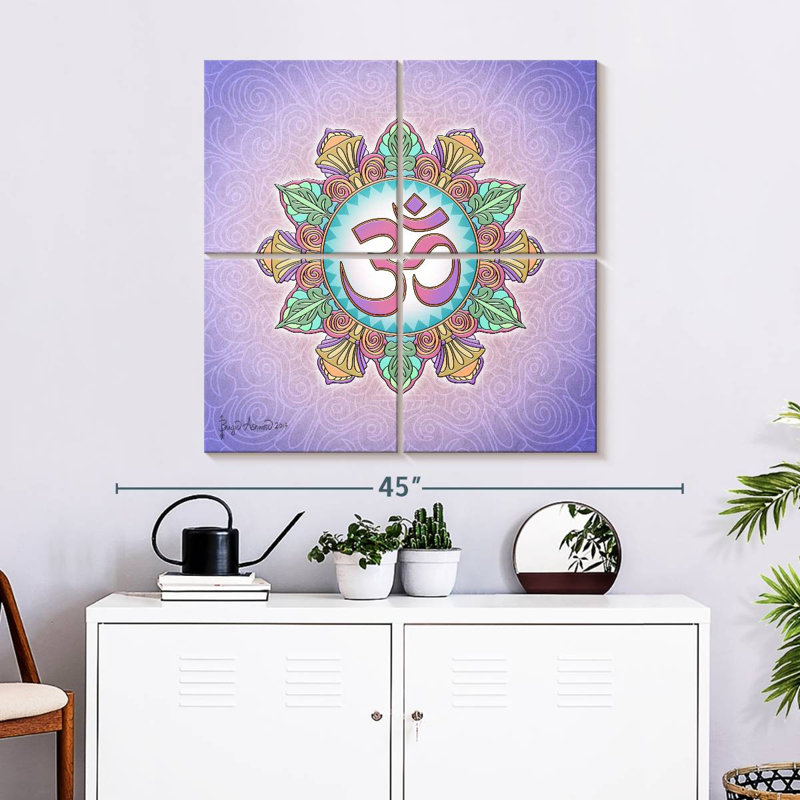 Adella pastel Om Mandala, H 32 po x l 32 po