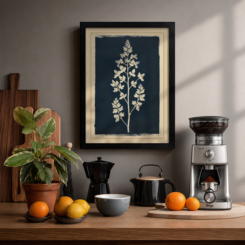 Delicate Stem Botanical - Print, A1 - 84.1 x 59.4 cm, Black