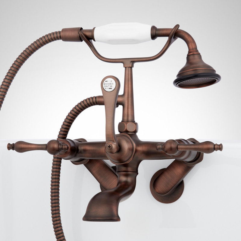 Telephone Style Tub Wall Mounted Faucet with Lever Handles, Oil Rubbed Bronze