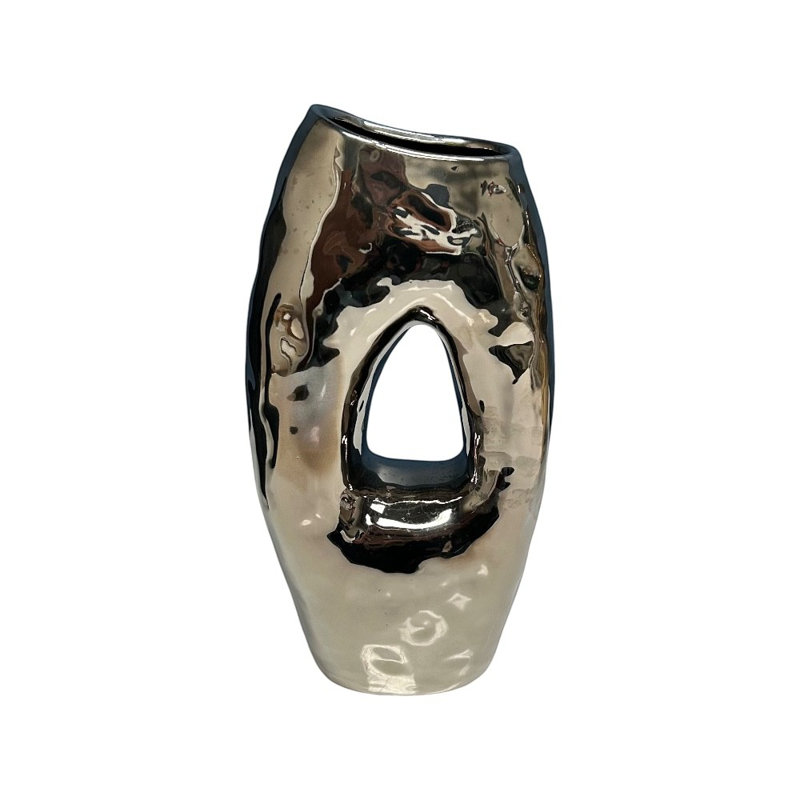 Rencher décoratif, Argent argent, H 16 po x l 8 po x P 4 po