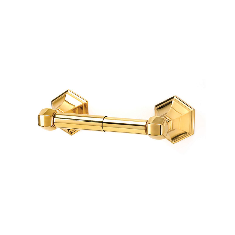 Nicole Wall Mounted Toilet Paper Holder, Polished Brass