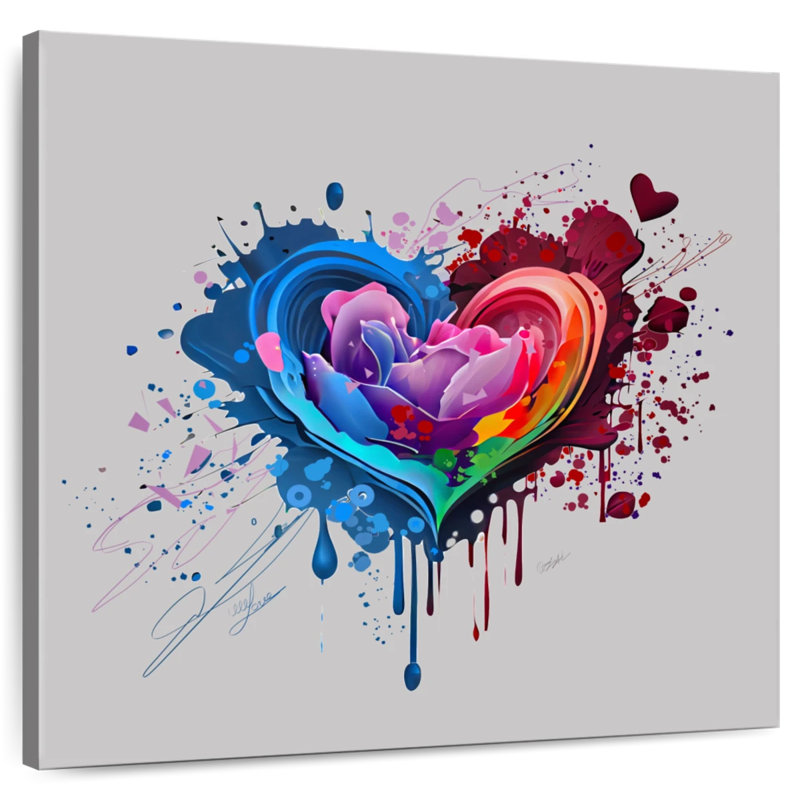 Hardie Heart-Shaped Textured Abstract, 16" H x 16" W