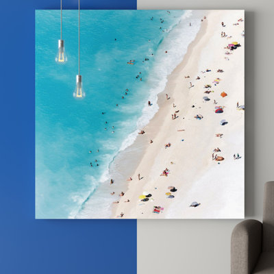 Vue aérienne de Myrtos Beach V, Céphalonie, îles Ioniennes, Grèce par Matteo Colombo - reproduction de photo sur toile tendue