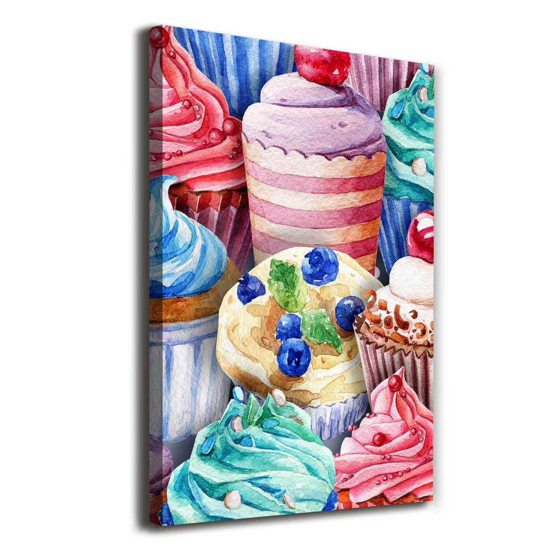 Bunte Muffins - Kunstdrucke auf Leinwand