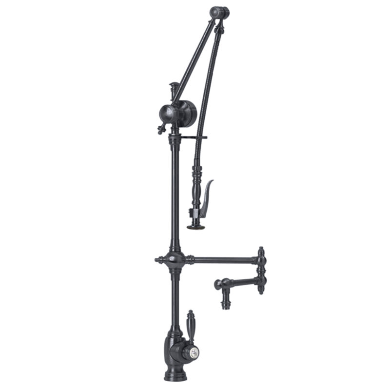 Gantry Kitchen Faucet, Antique Brass, Without Soap Dispenser