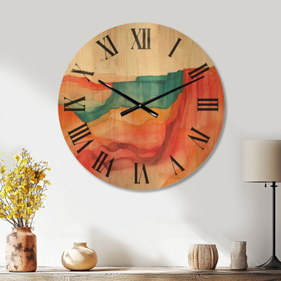 Très grande horloge murale en bois