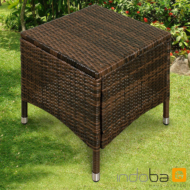 Afrin Outdoor Ottoman, Brown