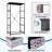 4 Drawer Dresser for Bedroom, Narrow Chest of Drawers, Wooden Top and Study Iron Frame 18"x37.5"-(WxH)