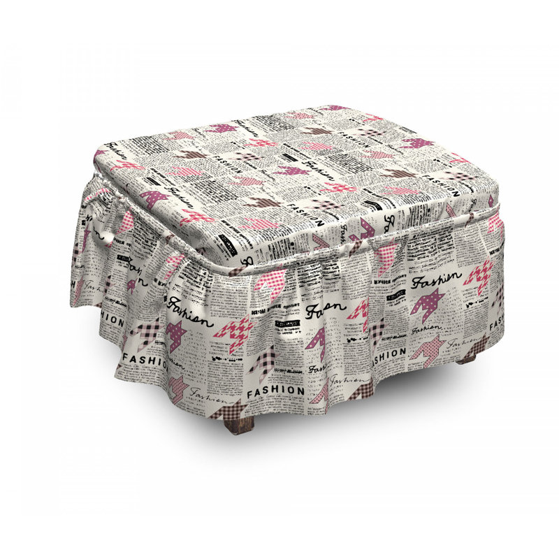 Box Cushion Ottoman Slipcover