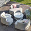 Peddie Outdoor Fabric Lifestyle Suite - with Rising Table - Lead Chine