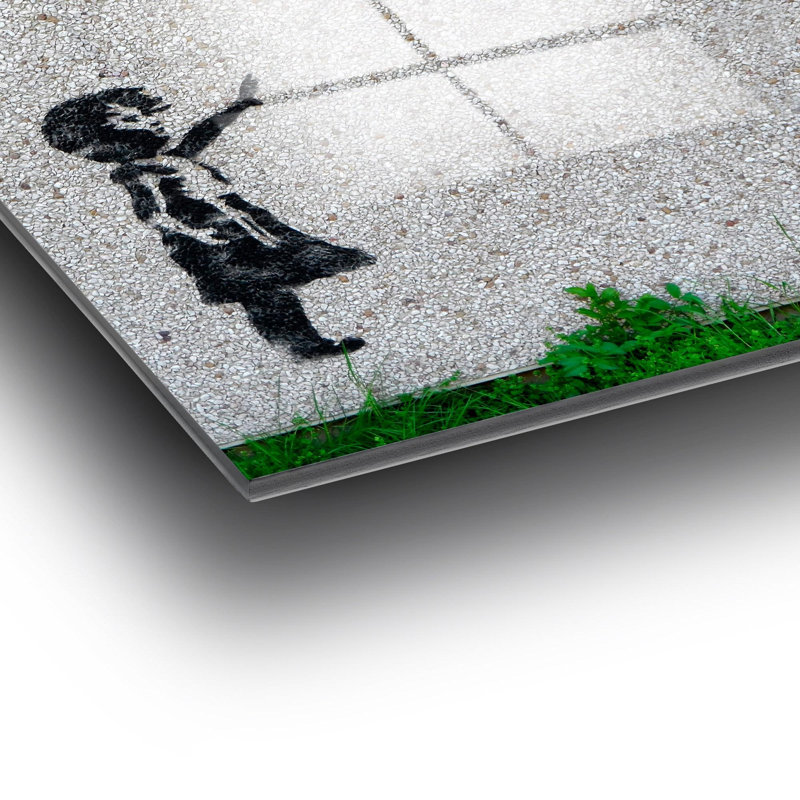 Stunning Banksy Decorative Tempered Glass Painting, 11.8 x 17.7 inches | 100% Tempered Glass, Thickness: 0.16 inches | Unique Wall Art for Home or Office, Perfect for Modern Decor & Art Enthusiasts, Eye-Catching Design