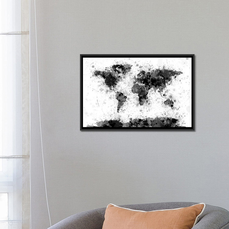 " Ink Blot " by Michael Tompsett, 18" H x 26" W x 1.5" D, No Mat, Black Framed Canvas