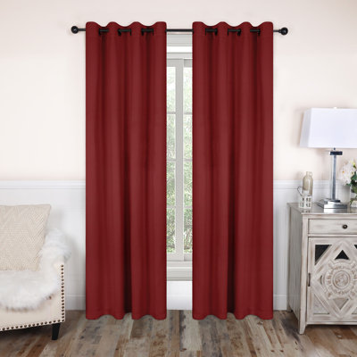 Bertrand Solid Modern Room Darkening Curtain Panel