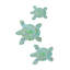 3 pièces d'art mural tortue de mer - décor suspendu en métal 3D nautique