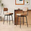 Ensemble de 2 tabourets de bar rotatifs à 360 ° avec tabourets de bar et coussins en cuir