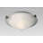 3-Light Chrome Flush Mount With A White Glass Shade