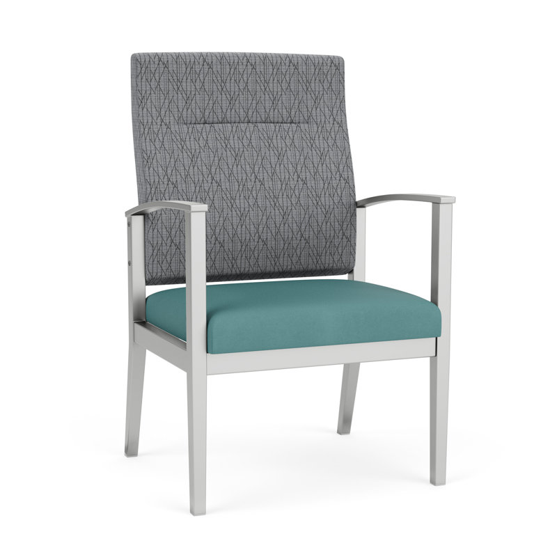 Fauteuil surdimensionné Amherst, Argent, Vinyle noir Patriot Plus