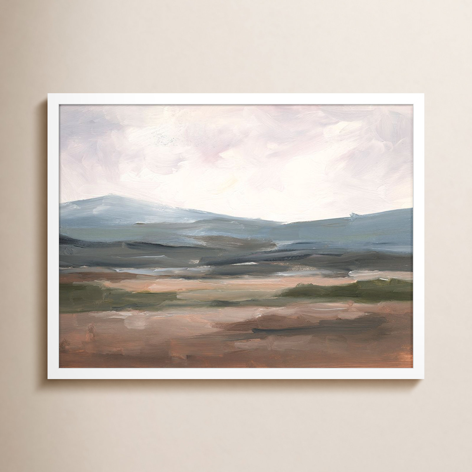 Ethan Harper "Serene Mountain Study I" Print, White, 19" H x 25" W