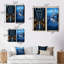 «Blue Bridge Suspension Bridge Charcoal», 2 pièces sur toile-20004964-20004955