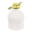 Vase décoratif décoratif moderne en terre cuite pour table de la maison - Grand vase à fleurs pour le salon ou le vestibule - 9 po, blanc