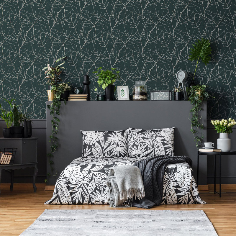 Superfresco Easy Innocence Branch Metallic Wallpaper, Green