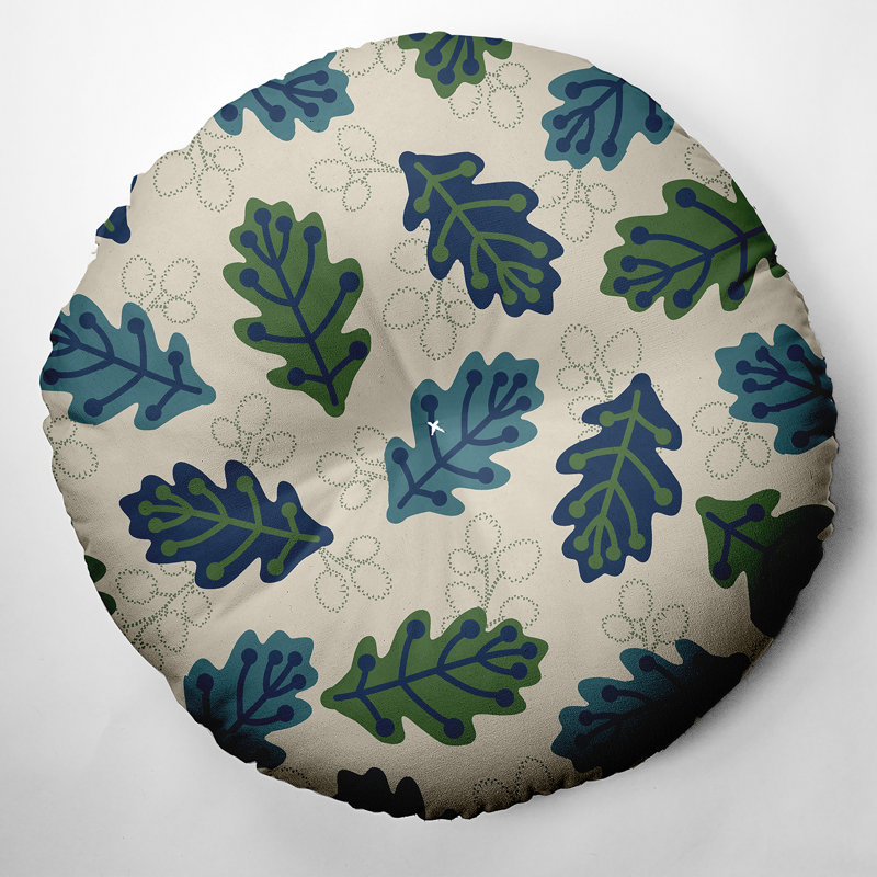 Coussin 334_Retro Leaves, 26 po x 26 po