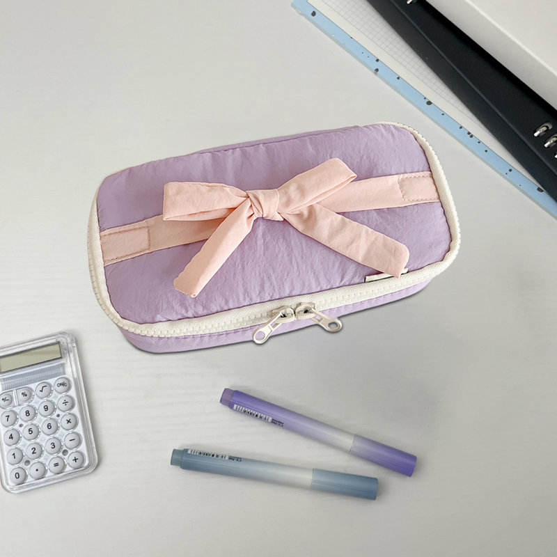 Étui à crayons Étui à crayons doux de style bonbon pour les filles Bowknot, PP