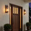 1-light Outdoor Wall Sconce With Cylindrical Seeded Glass