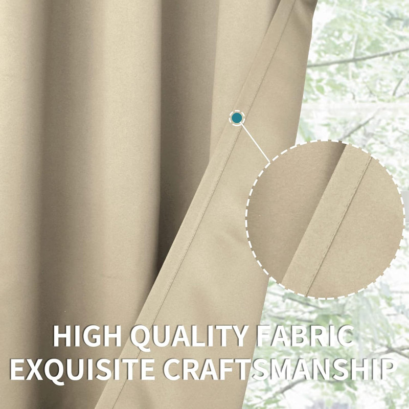 29x36" Beige Café Curtains – 2 Panels