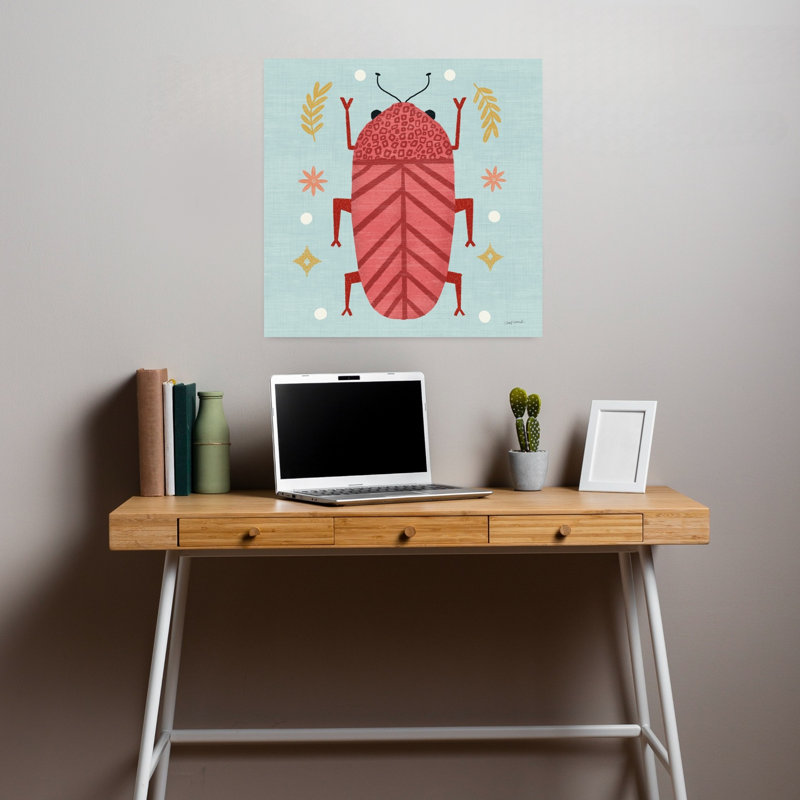 Art mural Playful Bugs III, H 18" x l 18"