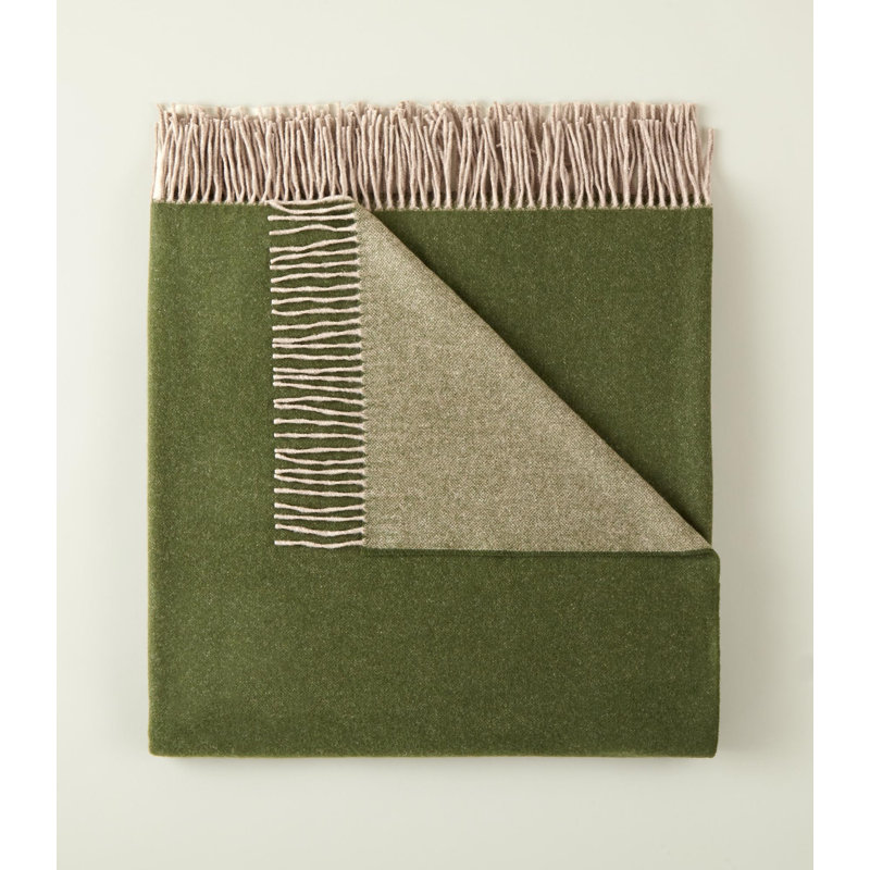 Verona Wool Throw Blanket, FOREST