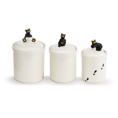 Ceramic / Porcelain Kitchen Canister Set Jar Canister - Set of 3