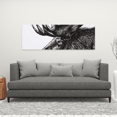 Toile rustique White Deer - panache d'orignal | Décoration intérieure