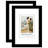 Mini Instant Photo Frame with Double White Mat - Display 2.1x3.4 Photos - Black