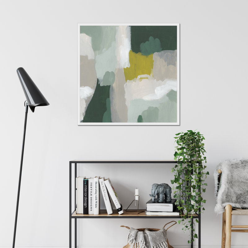 Tundra Summer III, White Framed Paper Print, 34cm H x 34cm W