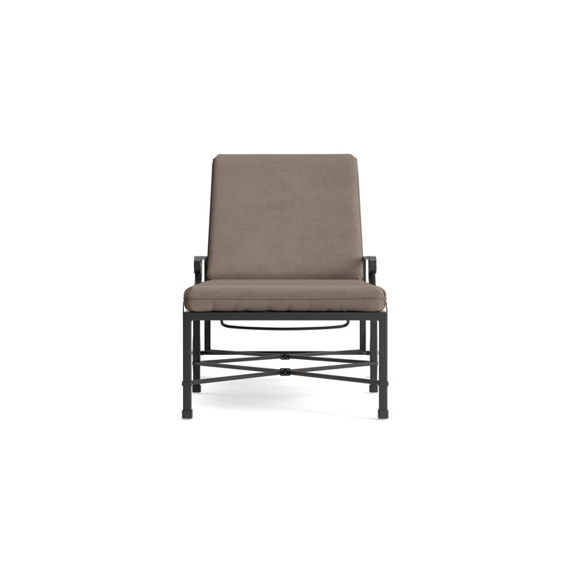 Venetian Outdoor Chaise Lounge, Fusion Charcoal, Textured Pewter