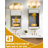Elegant 3-Light Vanity Fixture with Frosted Glass:  Bathrooms, Hallways, and Bedrooms-399061045