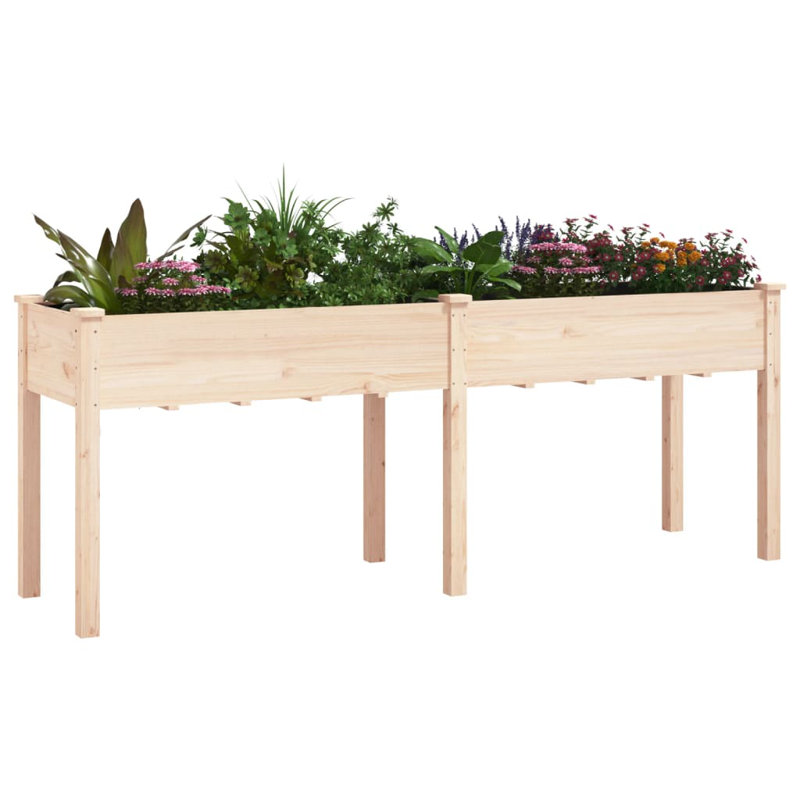 Otterson Wood Planter Box, Natural, 29.92" H x 79.92" W x 20.87" D