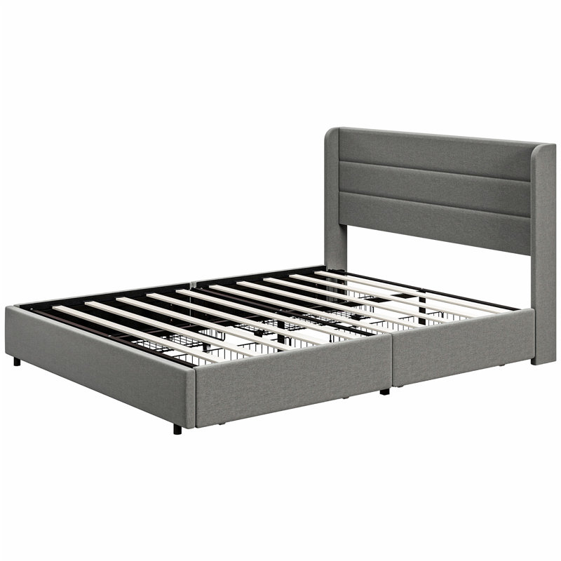 Storage Bed Frame with 4 Drawers, Queen