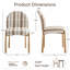 Ensemble de 4 chaises de salle à manger rembourrées avec pieds en métal, chaises latérales modernes à dossier courbé pour la cuisine, le salon et le bureau-130910175-131563887