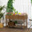 Outsunny 43X18x30in Raised Garden Bed With 8 Pockets And Shelf/ Wooden Elevated Planter Box With Legs To Grow Herbs/ Vegetables/ And Flowers/ Dark Brown