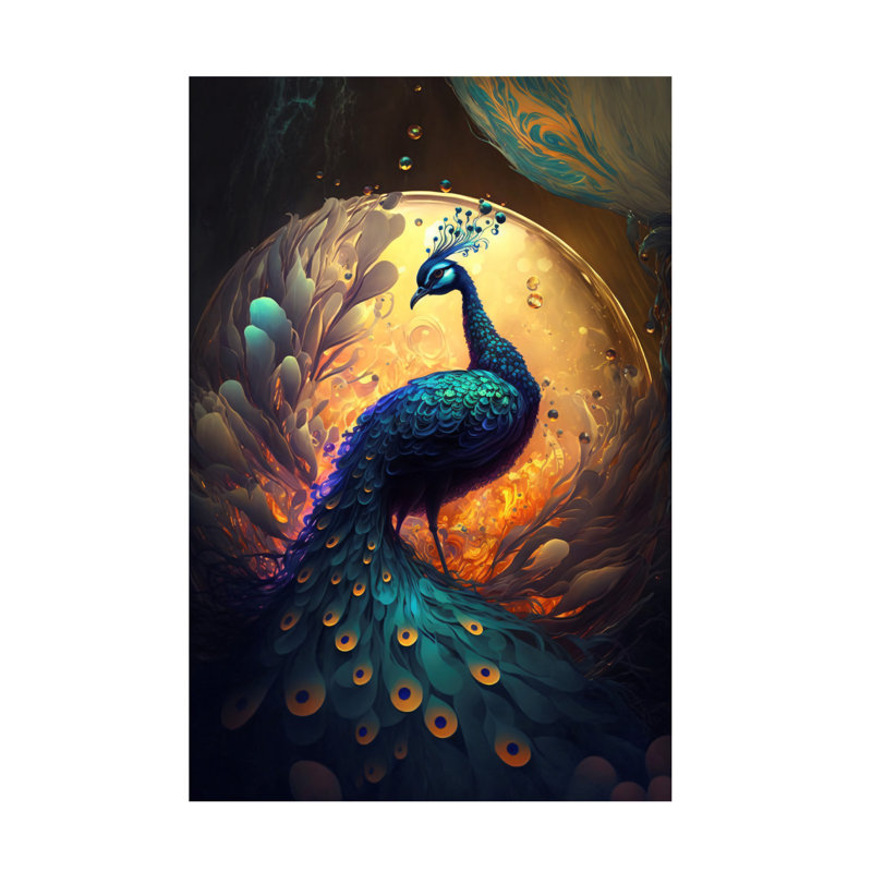 Art sur toile 10 "Ray Heere Proud Peacocks", H 47 po x l 30 po