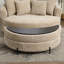 Fauteuil demi-tonneau rembourré avec repose-pieds-100891572