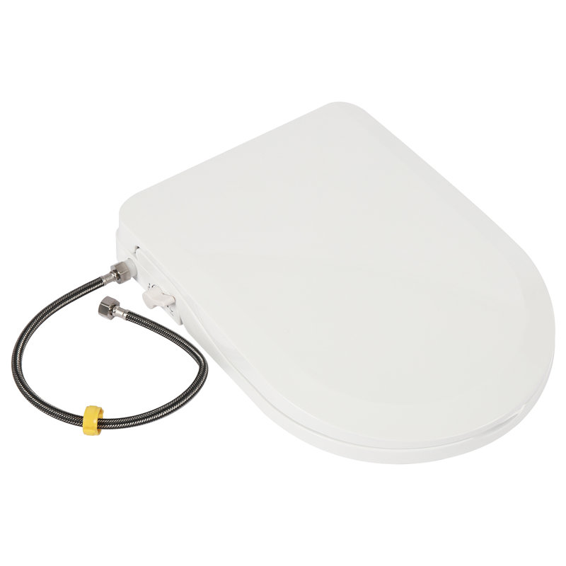 Le siège de toilette de bidet non électrique s'adapte aux toilettes allongées avec système à deux buses avec installation facile