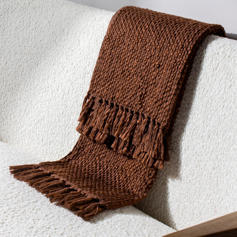Burkholder Hand Woven Throw Blanket, Chestnut