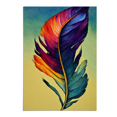Colourful Feather No.5 - Wall Art