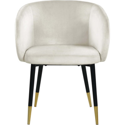 Luxurious Velvet Accent Chair with Barrel Back Design, Perfect for Dining and Kitchen Areas, Elegant and Comfortable Seating Solution（Only Chair）
