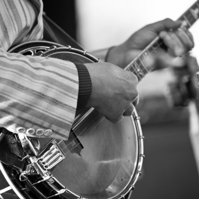 " Musician Playing Banjo "